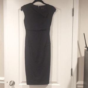 Form fitting navy office pencil dress
